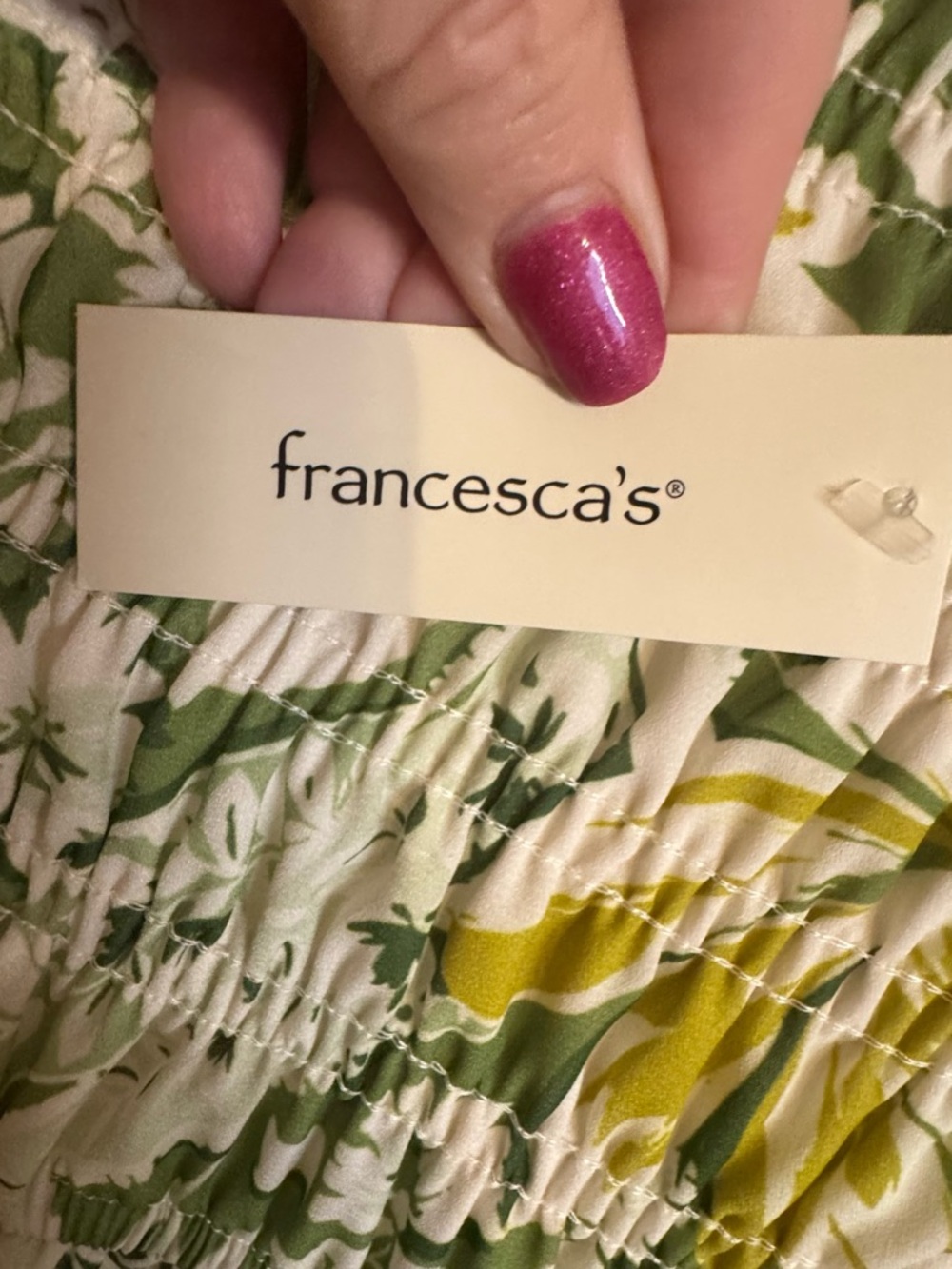 NWT Francesca's Collections Shades of Greens Floral Sun Dress   XSMALL    #CL - Picture 7 of 8